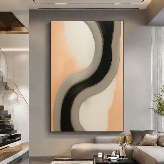 Original Abstract Painting, Modern Minimalist Decor