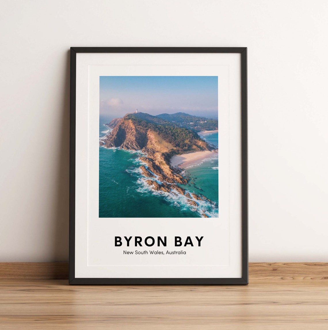 Byron Bay Australia Aerial Rocky Headland Lighthouse View Poster