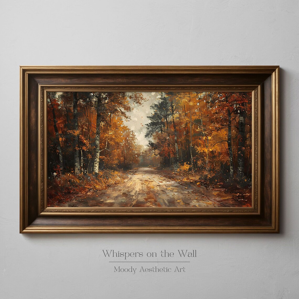 Rustic Fall Art Print, Moody Autumn Landscape - Image 3