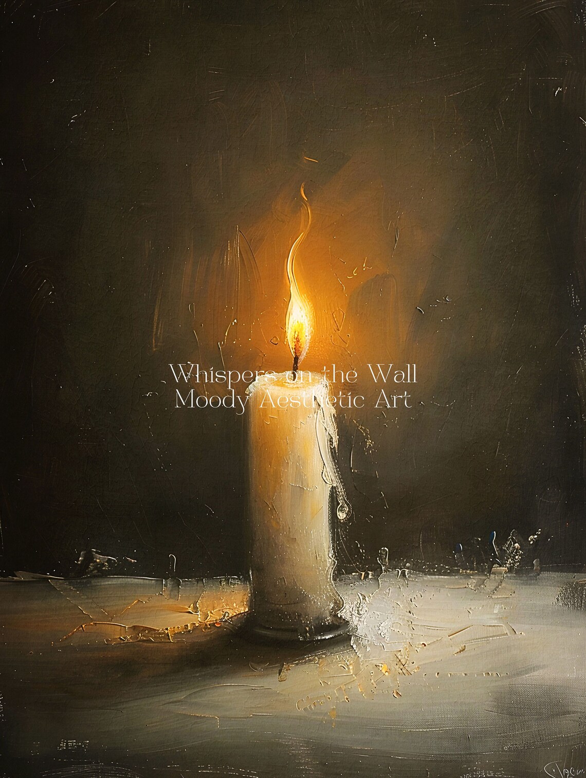Gothic Dark Academia Candle Art Print, Victorian Aesthetic - Image 5