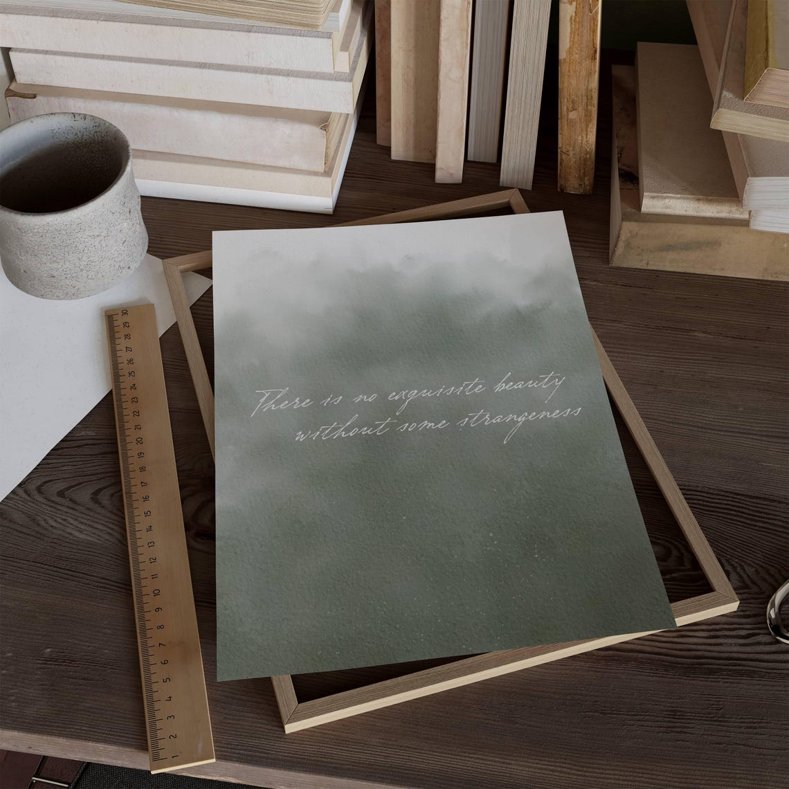 Edgar Allan Poe Exquisite Beauty Quote Script Typography Poster - Image 5