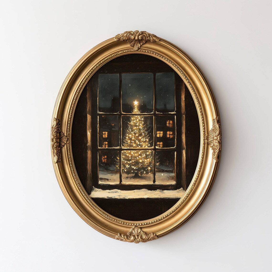 Nostalgic Christmas Tree Art Print, Moody Winter Decor - Image 6