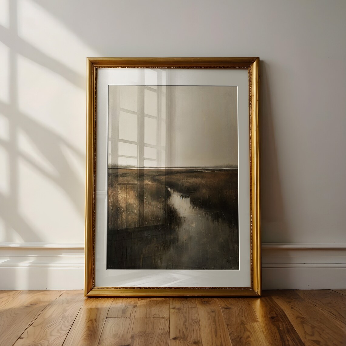 Marsh Landscape Painting, Moody Dark Academia Art Print - Image 3