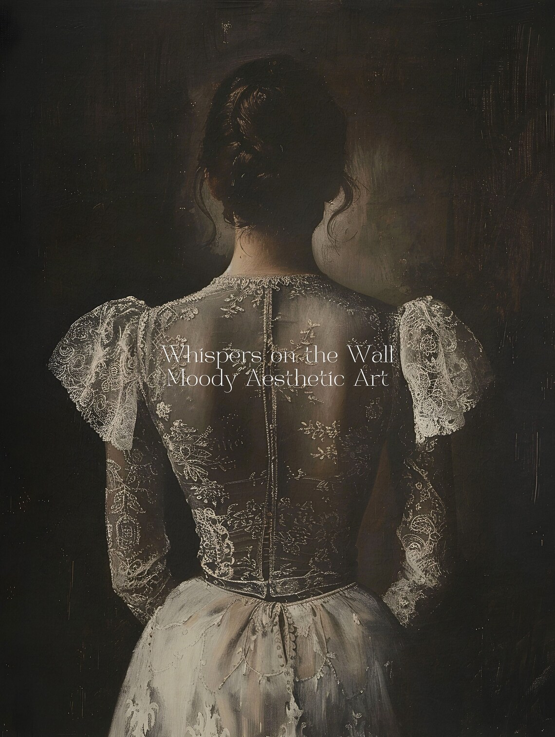 Vintage Woman Painting, Dark Academia Art Print - Image 5