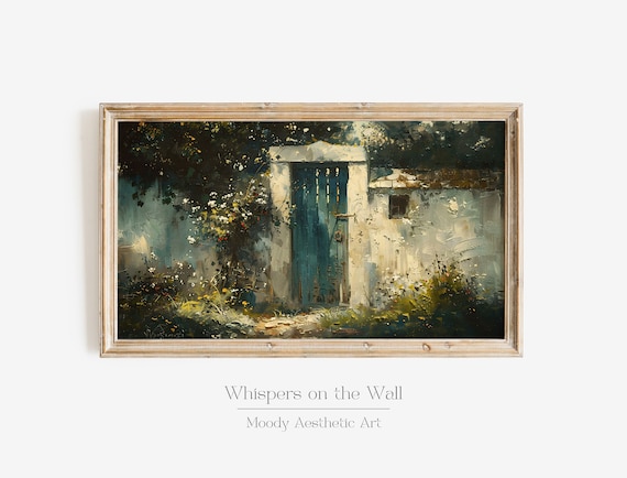 Country Farmhouse Frame Tv Art Summer Wall Decor Rustic Cottagecore Art Moody Frame Tv Art Vintage Style Oil Painting