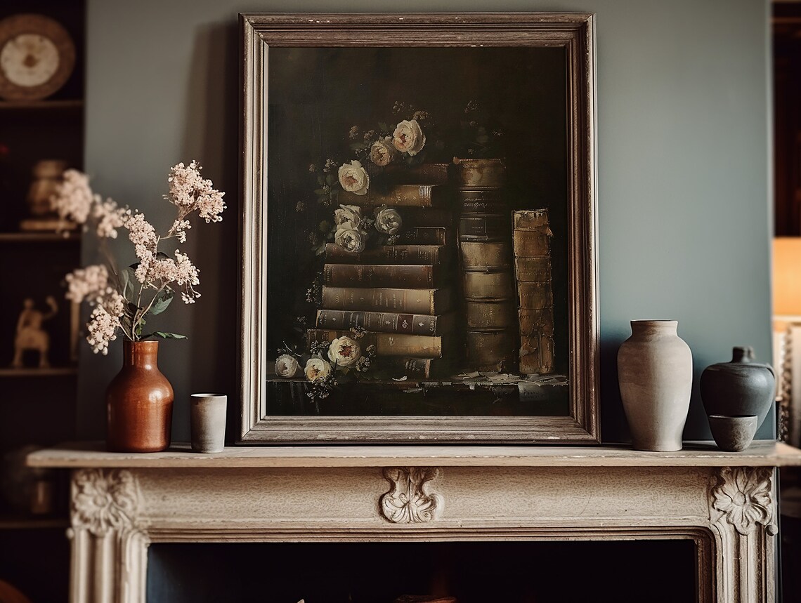Romantic Academia Art Print, Moody Victorian Decor - Image 3
