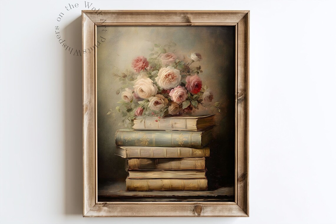 Spring Books Moody Dark Academia Art Print - Image 3