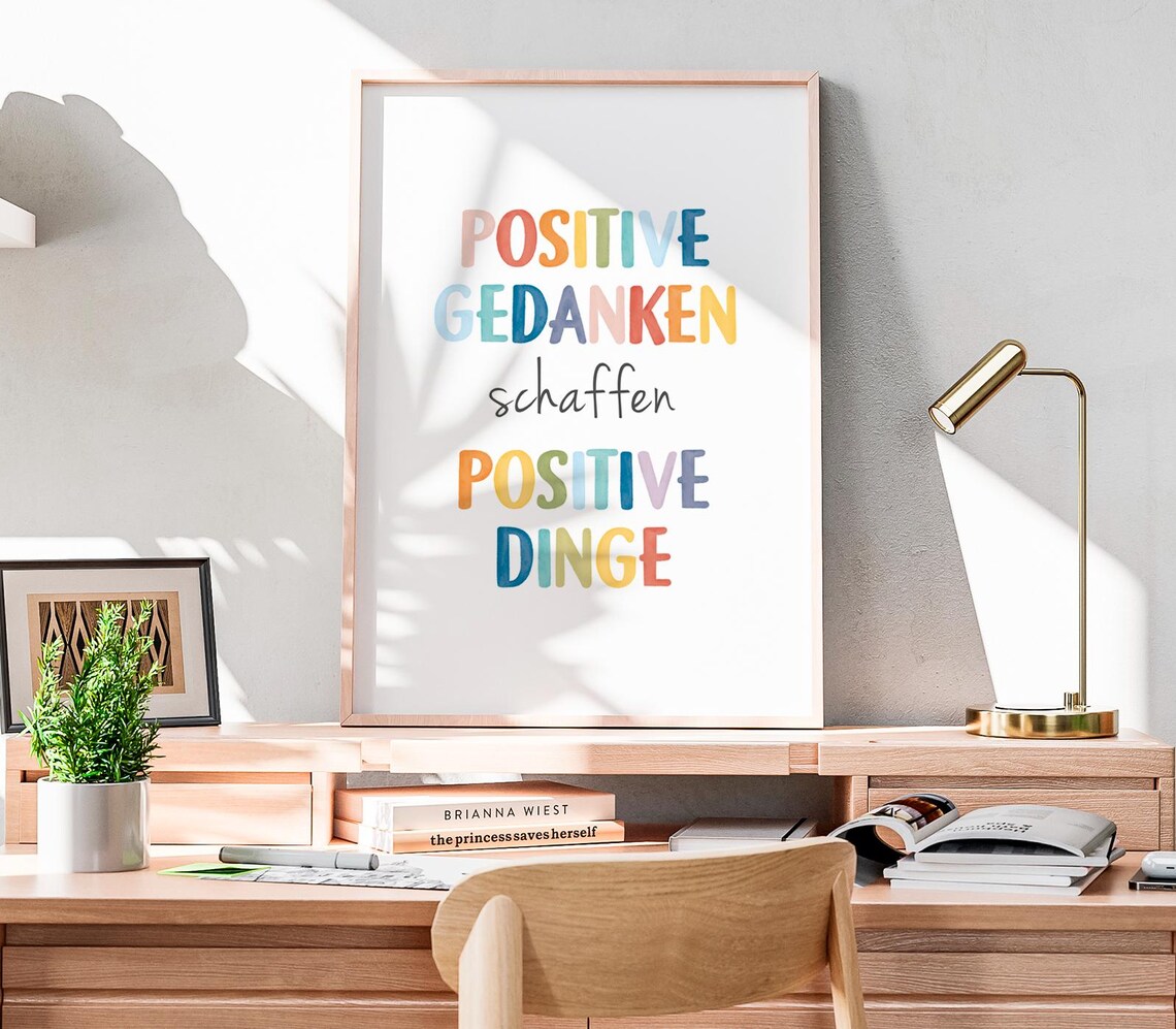 Mental Health Poster in German, Therapy Office Decor - Image 3