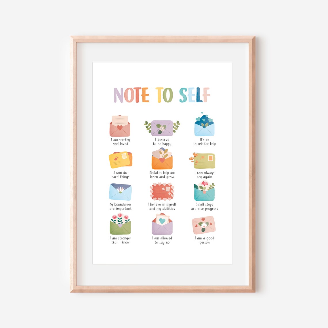 Note to Self Poster, Therapy Office Decor - Image 5