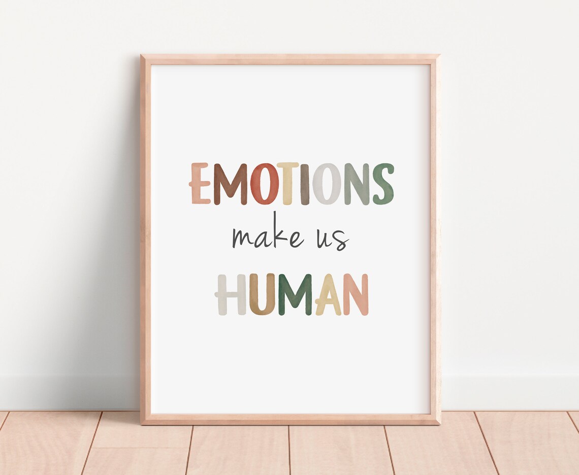 Emotions Make Us Human Positive Affirmation Art Print - Image 5
