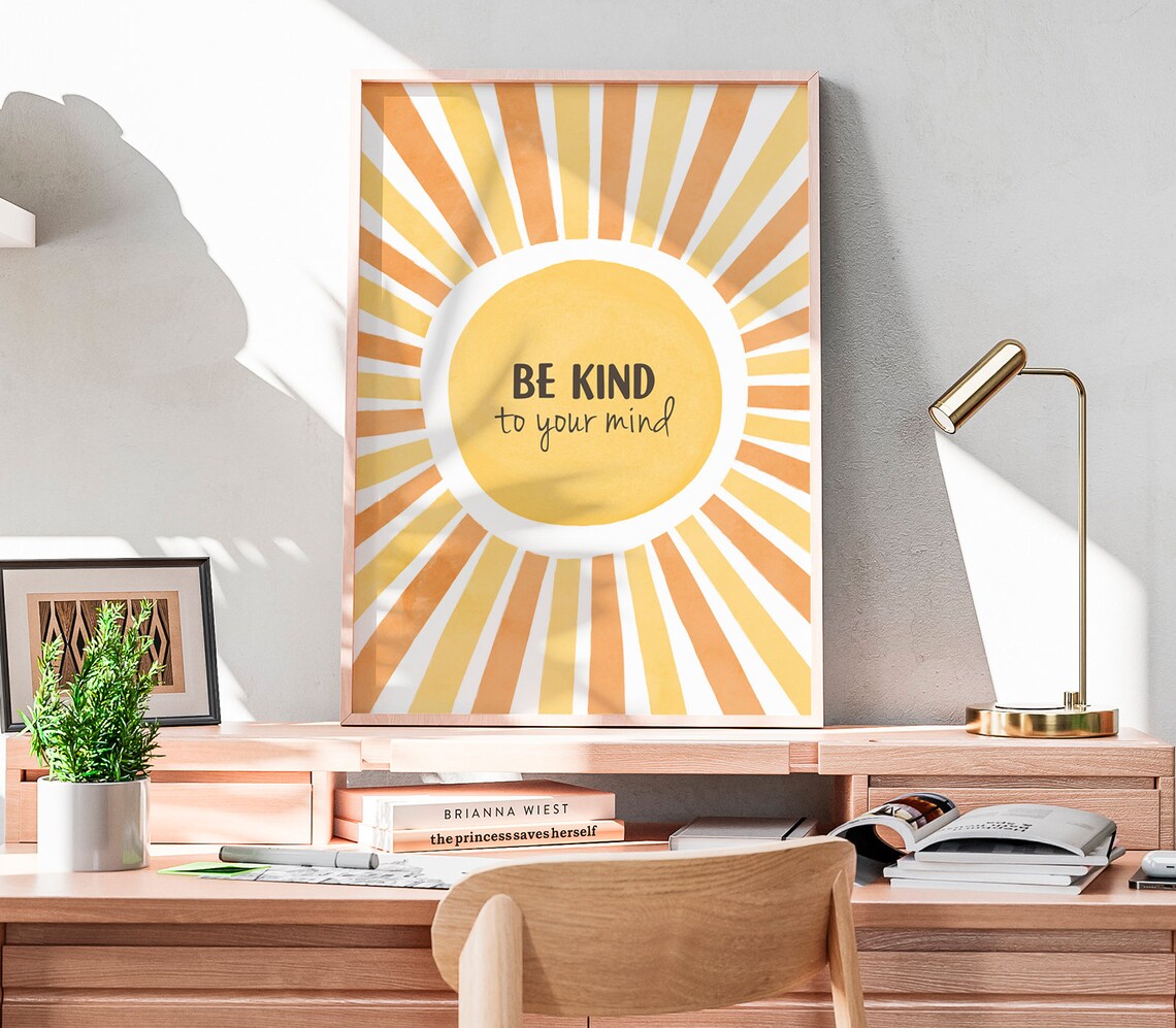 Be Kind To Your Mind Therapy Office Poster - Image 4