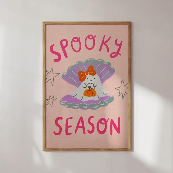 Coquette Halloween Print Trendy Spooky Season Wall Decor