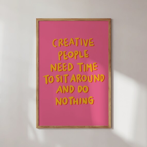 Motivational Typography Print Colorful Creative People Poster