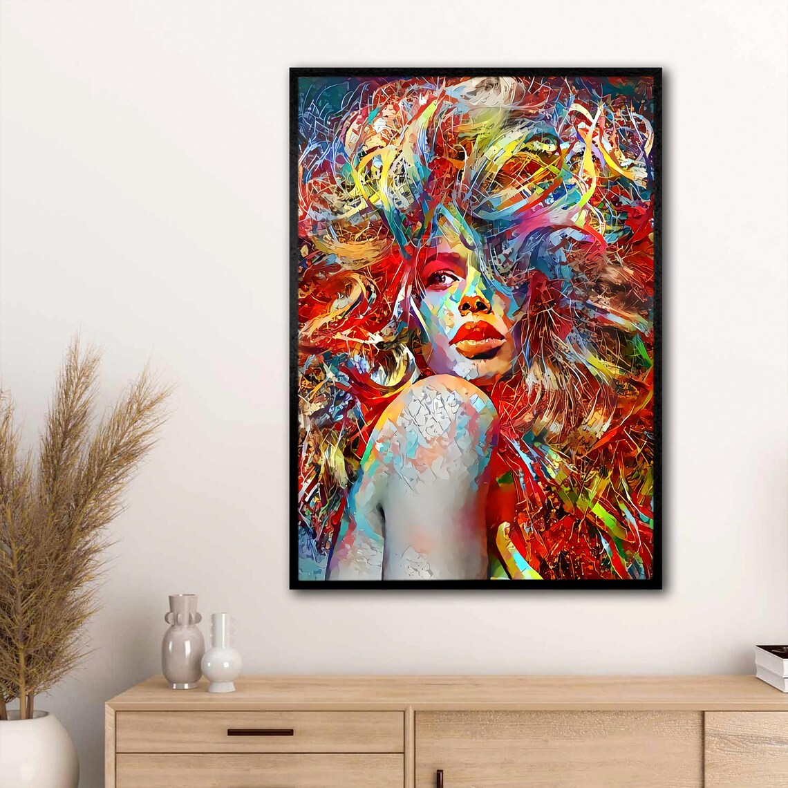 Colorful Pop Art Woman Portrait Vibrant Abstract Face Modern Feminine Poster - Image 3