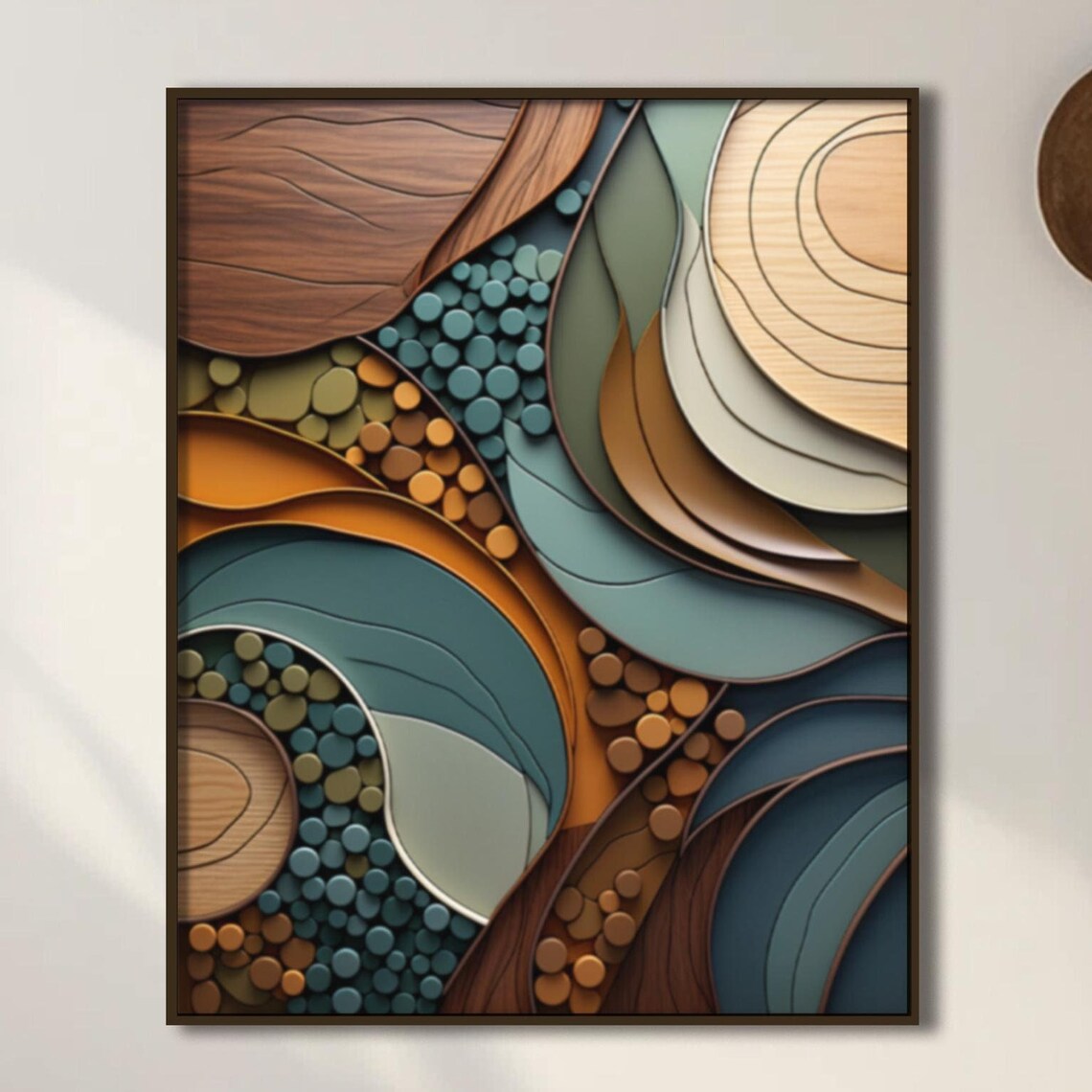 Wood Look Earth Tones Bedroom Neutral Art Print