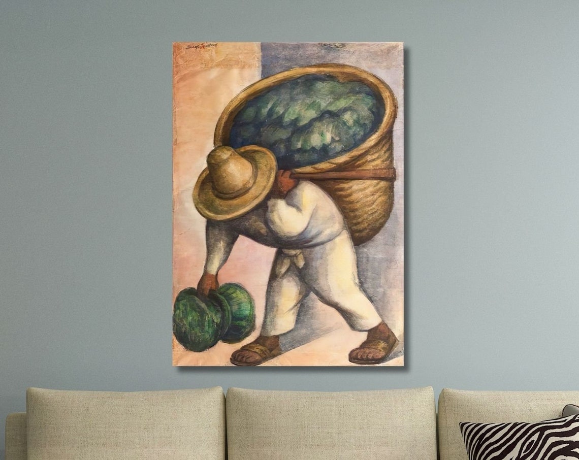 Diego Rivera The Flower Carrier Mexican Folk Art Calla Lily Poster