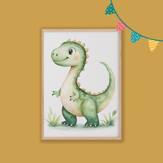 Dino Nursery Decor Baby Room Wall Art Nursery Decor Prints Animal Boho Kids Room Decor Instant Playroom Print