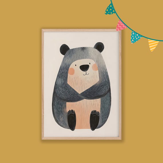 Nursery Decor Baby Room Wall Art Nursery Decor Prints Animal Boho Kids Room Decor Instant Playroom Print