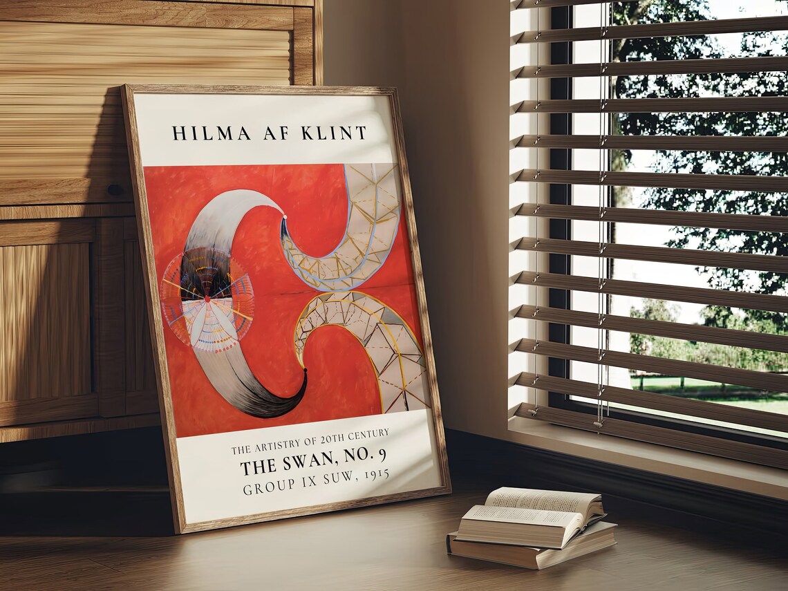 Hilma af Klint The Swan No 9 Twin Radiant Discs Duality Art Poster - Image 2