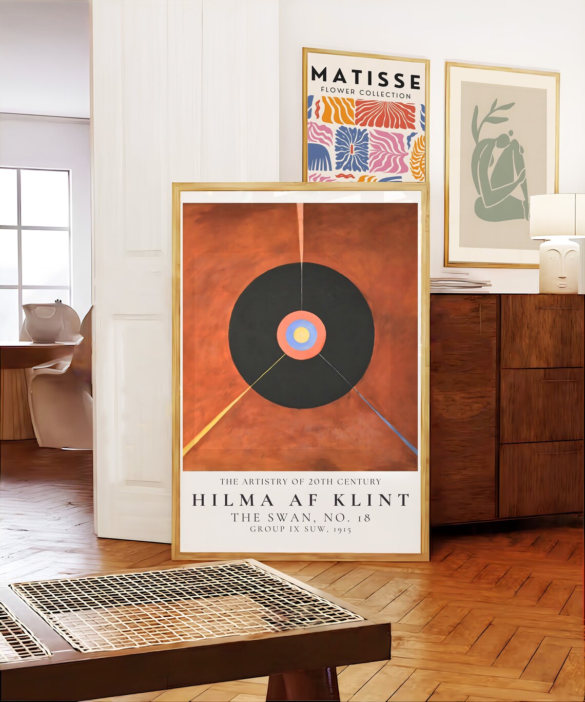 Hilma af Klint Swan No 18 Target Disc Burnt Orange Cosmic Poster