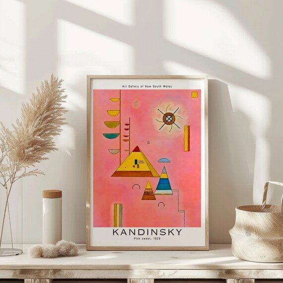 Kandinsky Print Vintage Neutral Gallery Wall Prints Minimalist Wall Art Trendy Gift Aesthetic Room Decor Vintage Prints