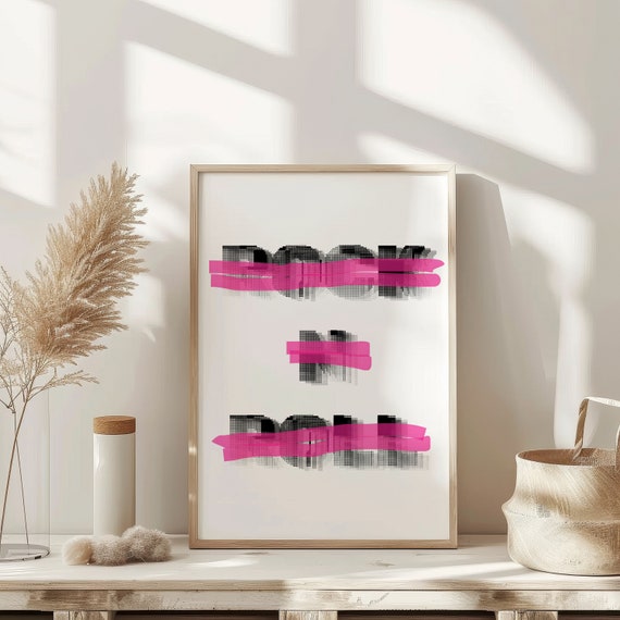 Rock Roll Pink Wall Art Therapy Print Vintage Bar Cart Retro Wall Art Aesthetic Kitchen Decor Poster College Apartment Decor Funky