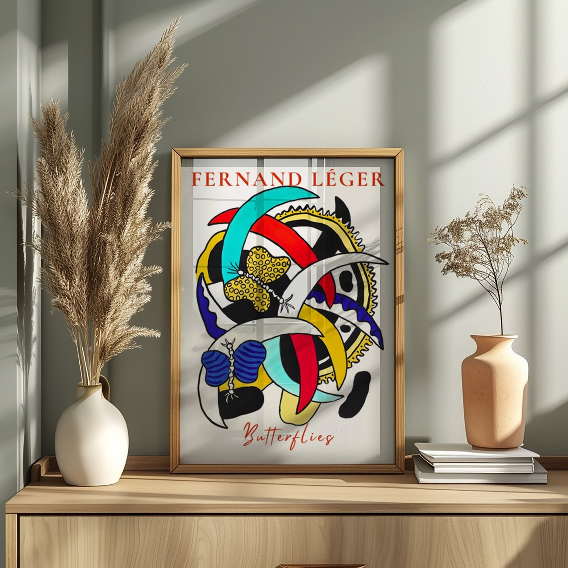 Fernand Leger Butterflies Colorful Abstract Modern Art Poster - Image 4