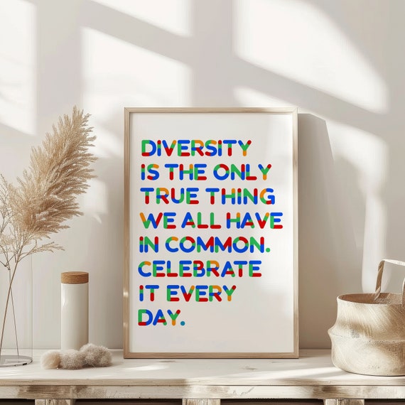 Diversity Celebration Wall Art Therapy Print Vintage Bar Cart Retro Wall Art Aesthetic Kitchen Decor Poster College Apartment Decor Funky