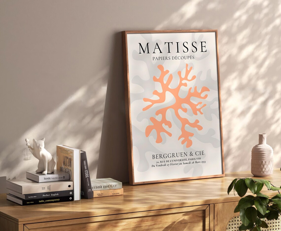 Matisse Papiers Decoupes Orange Coral Cut Out Exhibition Poster - Image 2
