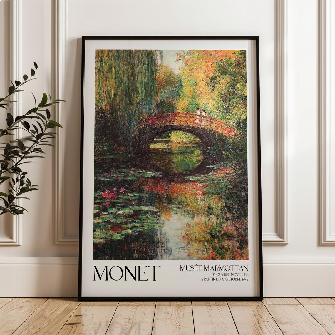Claude Monet Japanese Bridge Water Lilies Marmottan Exhibition Poster