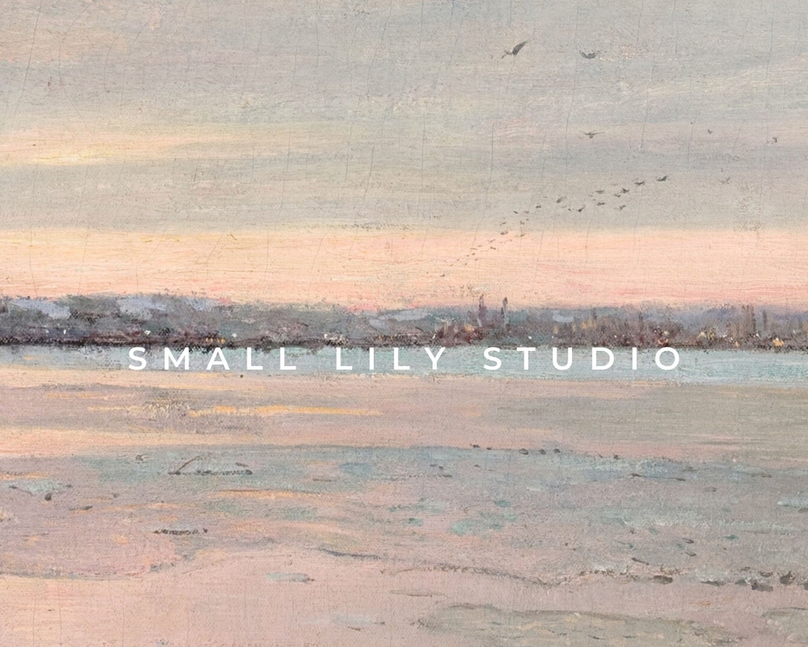 Frame Tv Art Winter Frozen Lake Twilight Winter Dusk Frame Tv Art Pink Frame Tv Art Vintage Painting Snow Ice Minimalist Tv141 - Image 4