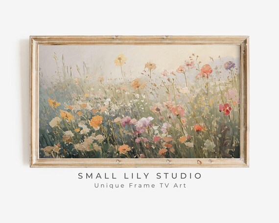 Summer Wildflower Field Vintage Style Art Print