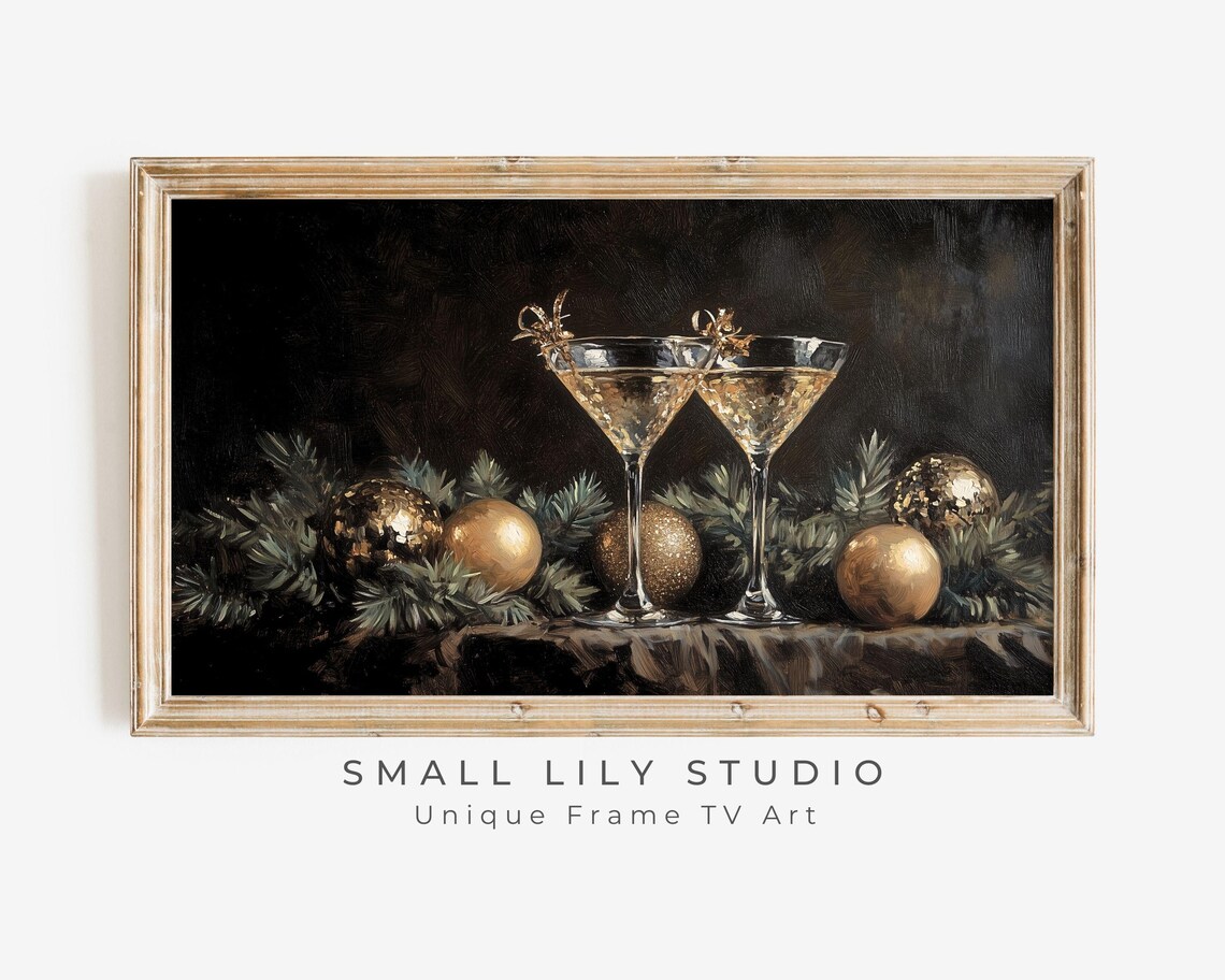New Years Cocktail Glasses, Art Deco Vintage Style