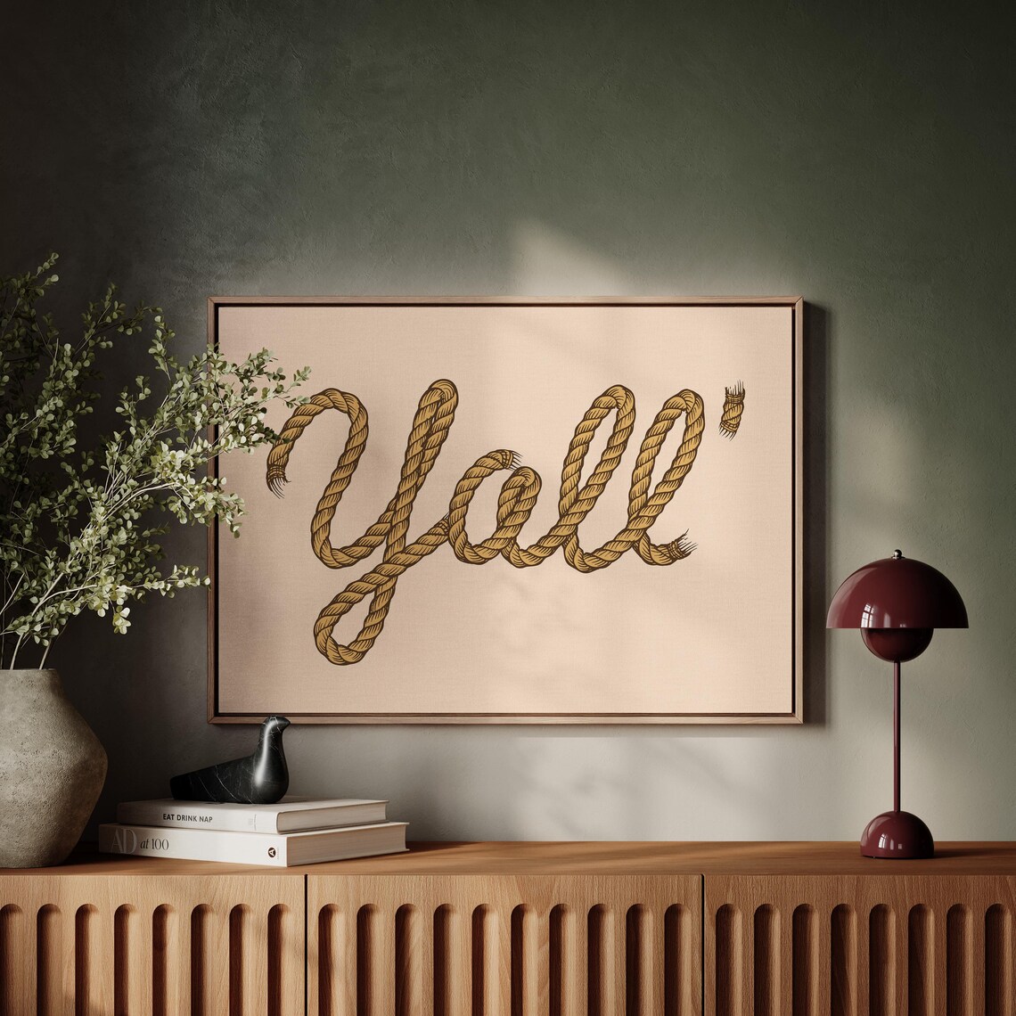 Rustic Western Rope Yall Typography, Country Decor - Image 5