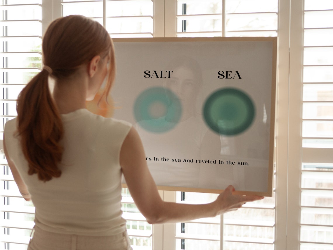 Sun Salt Sea Aura Gradient Circles Minimalist Spiritual Wall Art - Image 2