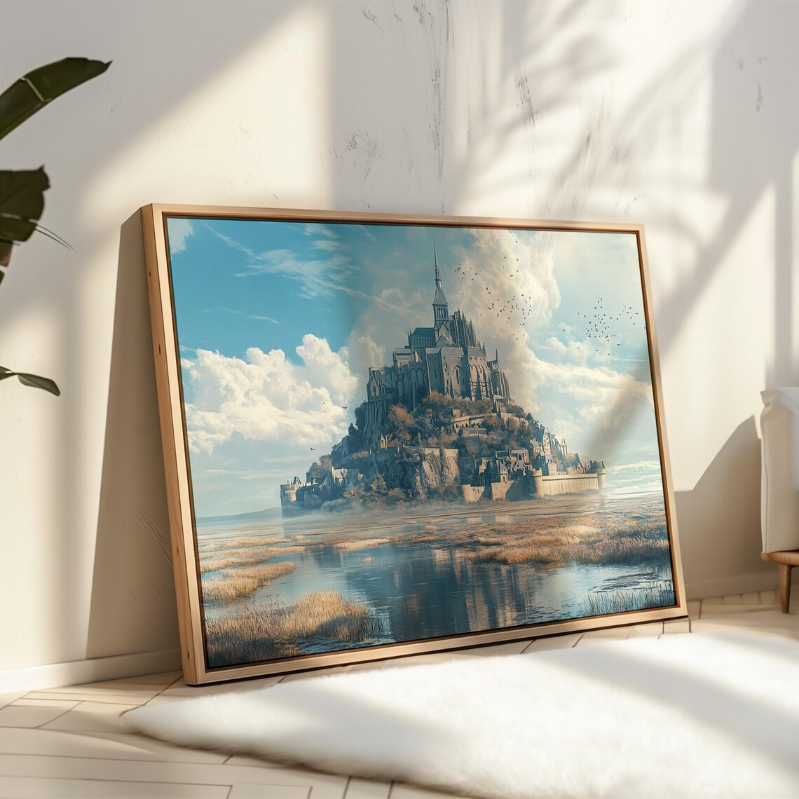 Mont Saint Michel France Abbey Tidal Island Historic Landscape Poster