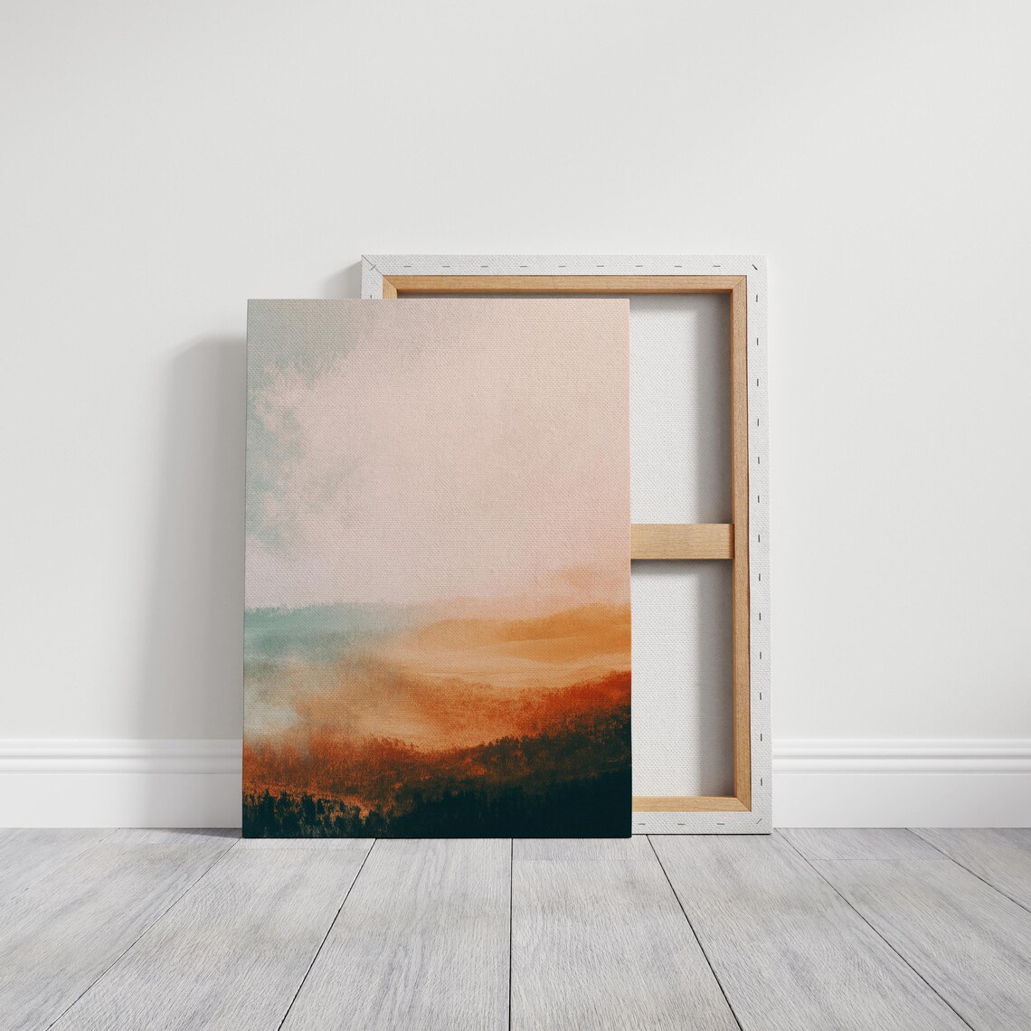 Tranquil Abstract Landscape, Textured Brushwork - Image 3