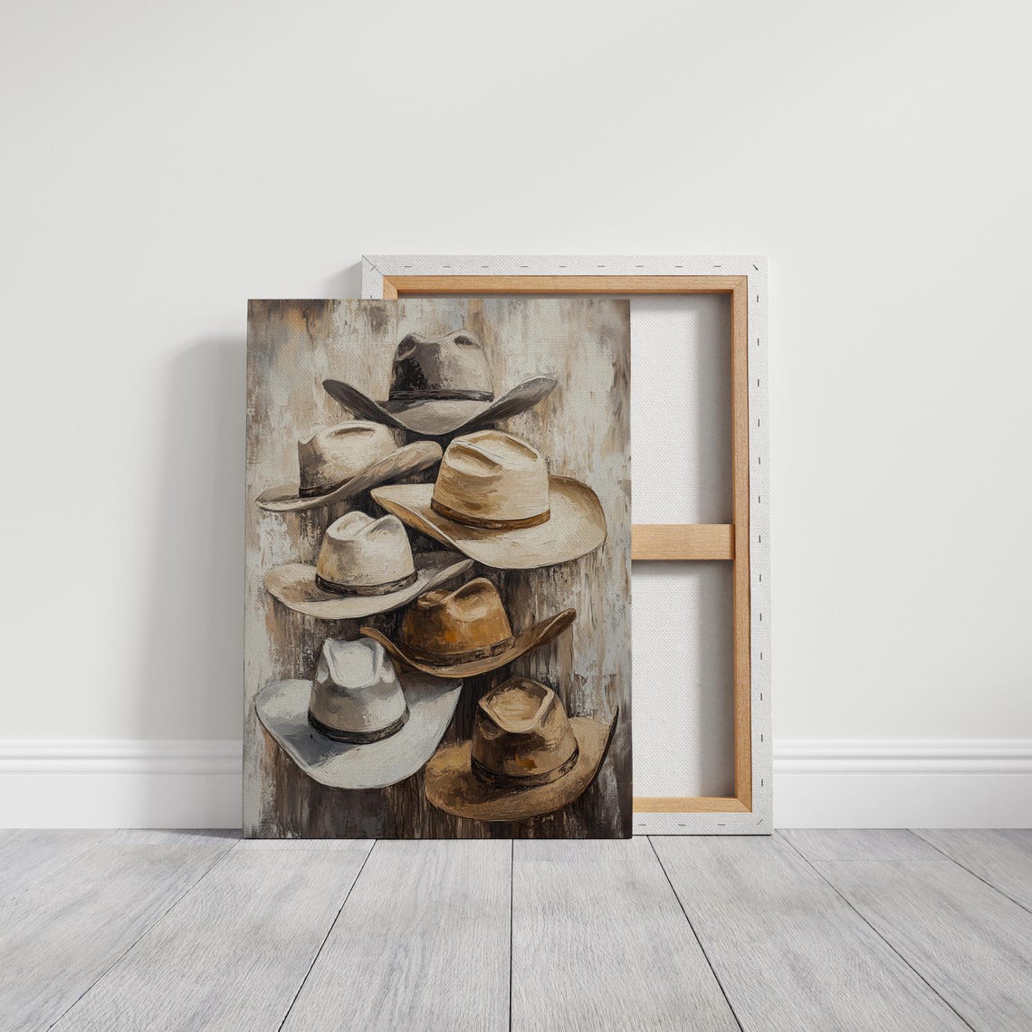 Cowboy Hats, Rustic Western Decor Art - Image 3
