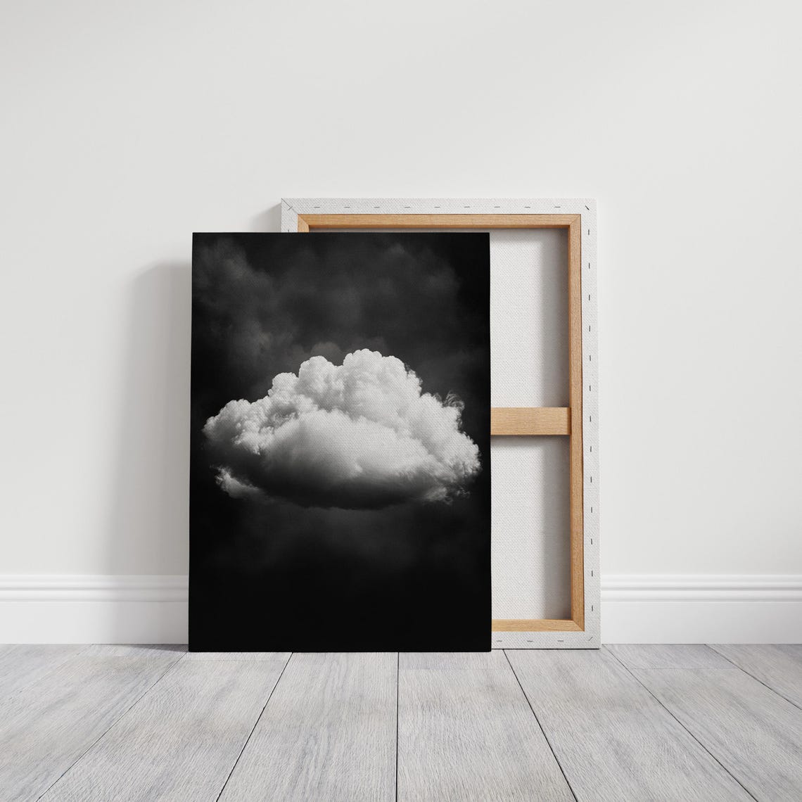 Minimalist Black And White Cloud Wall Art Print For Modern Home Decor - Image 5