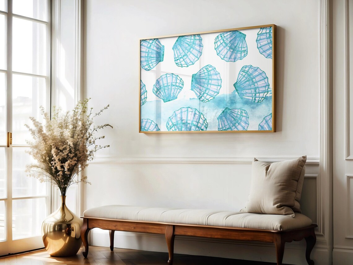 Sea Shell Watercolor Art Print, Coastal Decor - Image 4