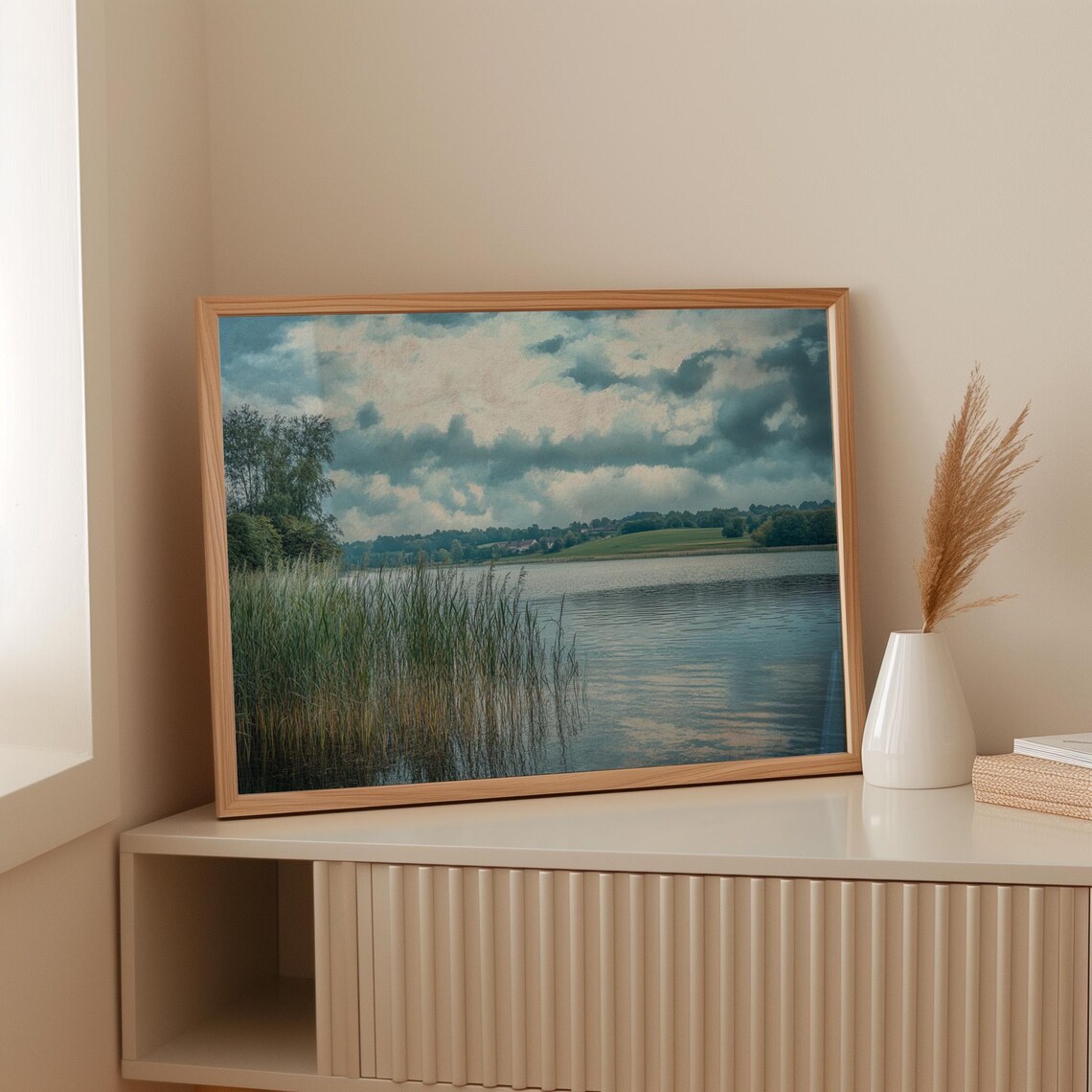 Countryside Lake Landscape, Rustic Decor Nature Print - Image 5