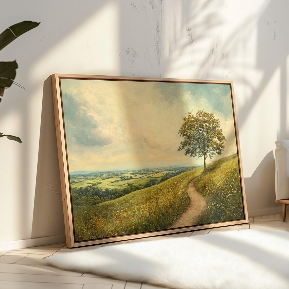 Peaceful Country Path Landscape, Rustic Nature Art Print - Image 3