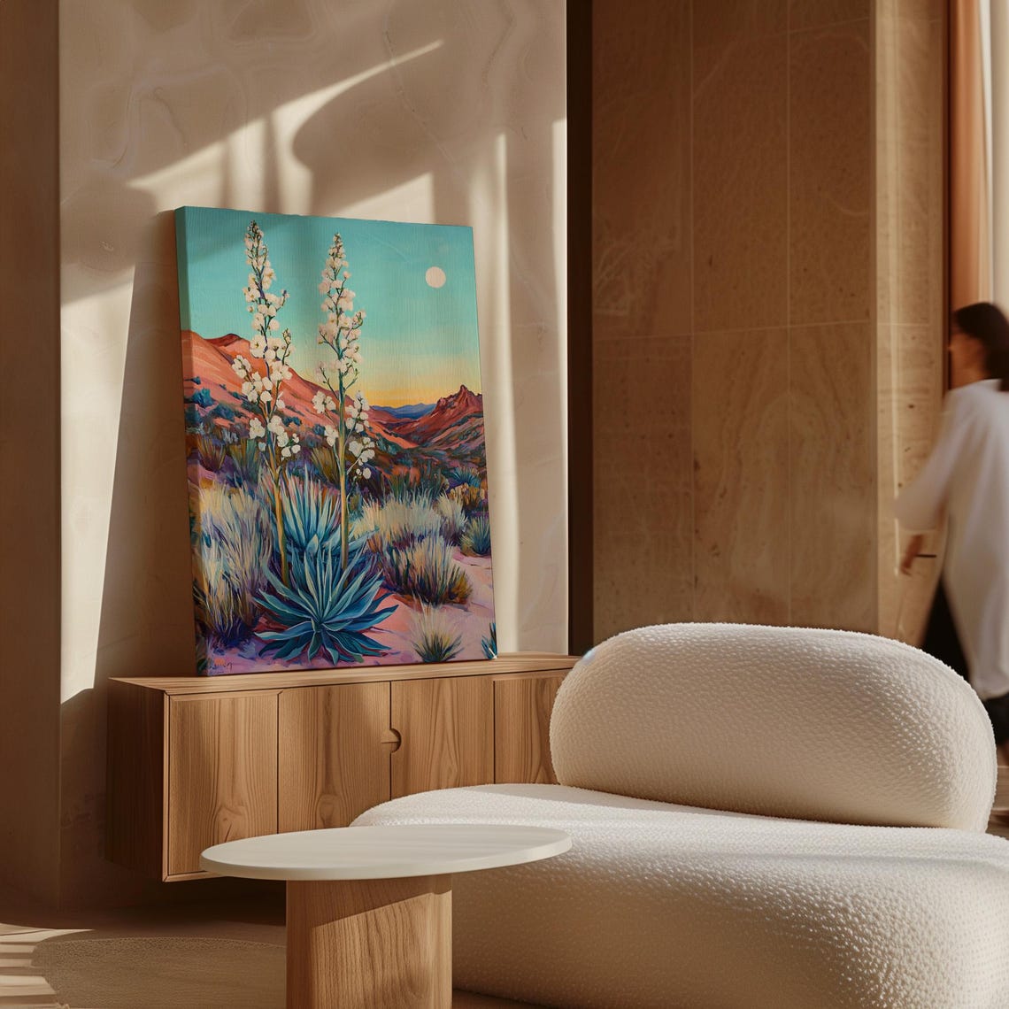 Desert Sunset Blooming Yucca Agave Southwestern Landscape Wall Poster - Image 5