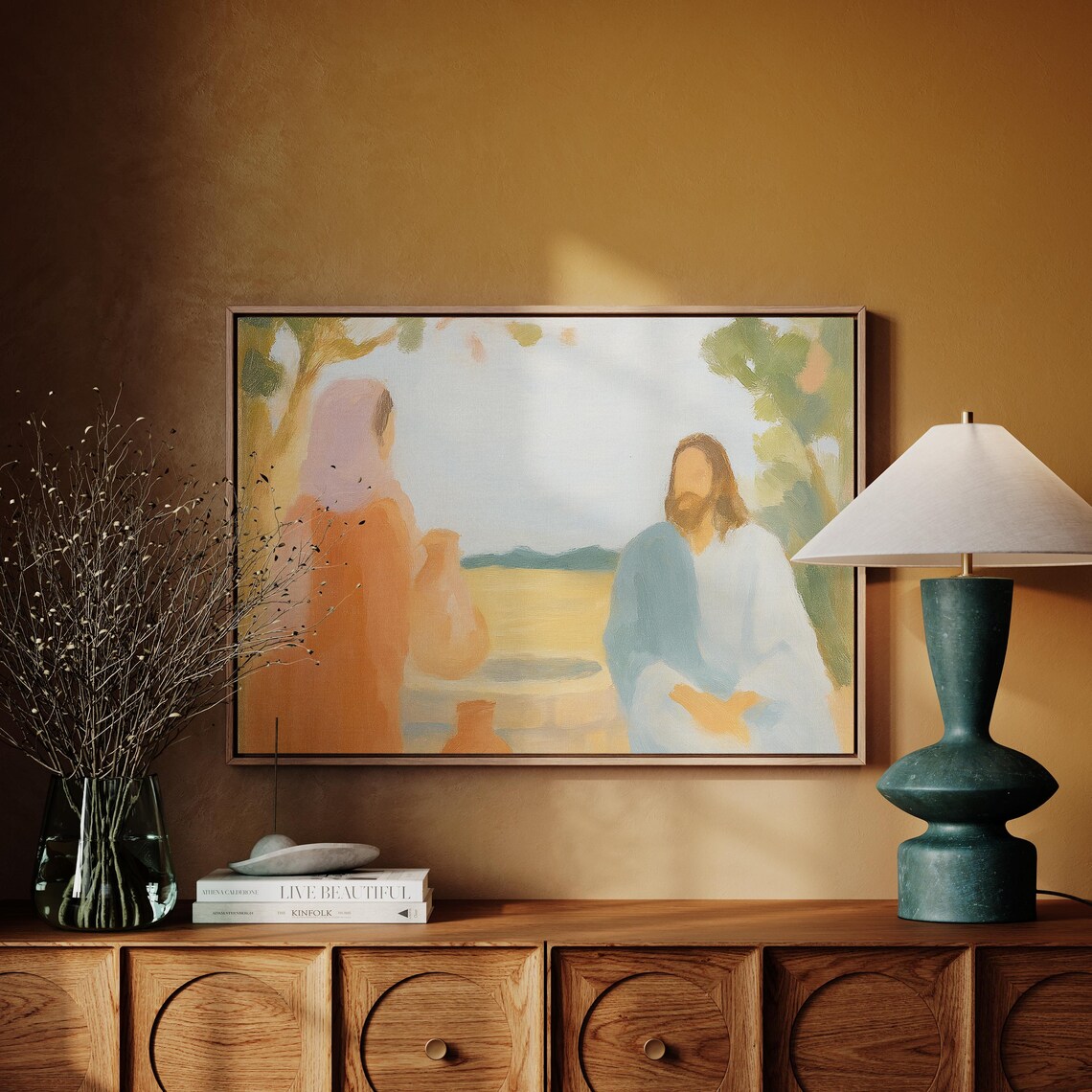 Impressionist Jesus At The Well, Biblical Art Print - Image 5