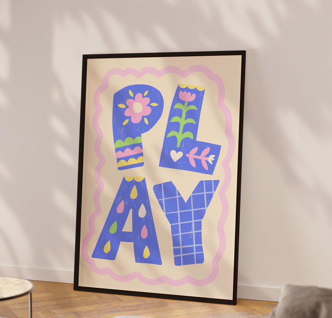 Play Typography Poster, Classroom and Nursery Decor
