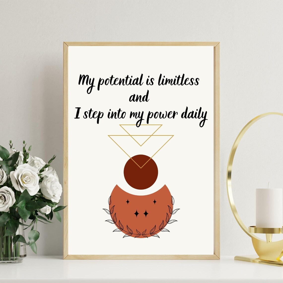 My Potential Is Limitless Boho Motivation Art Print - Image 4