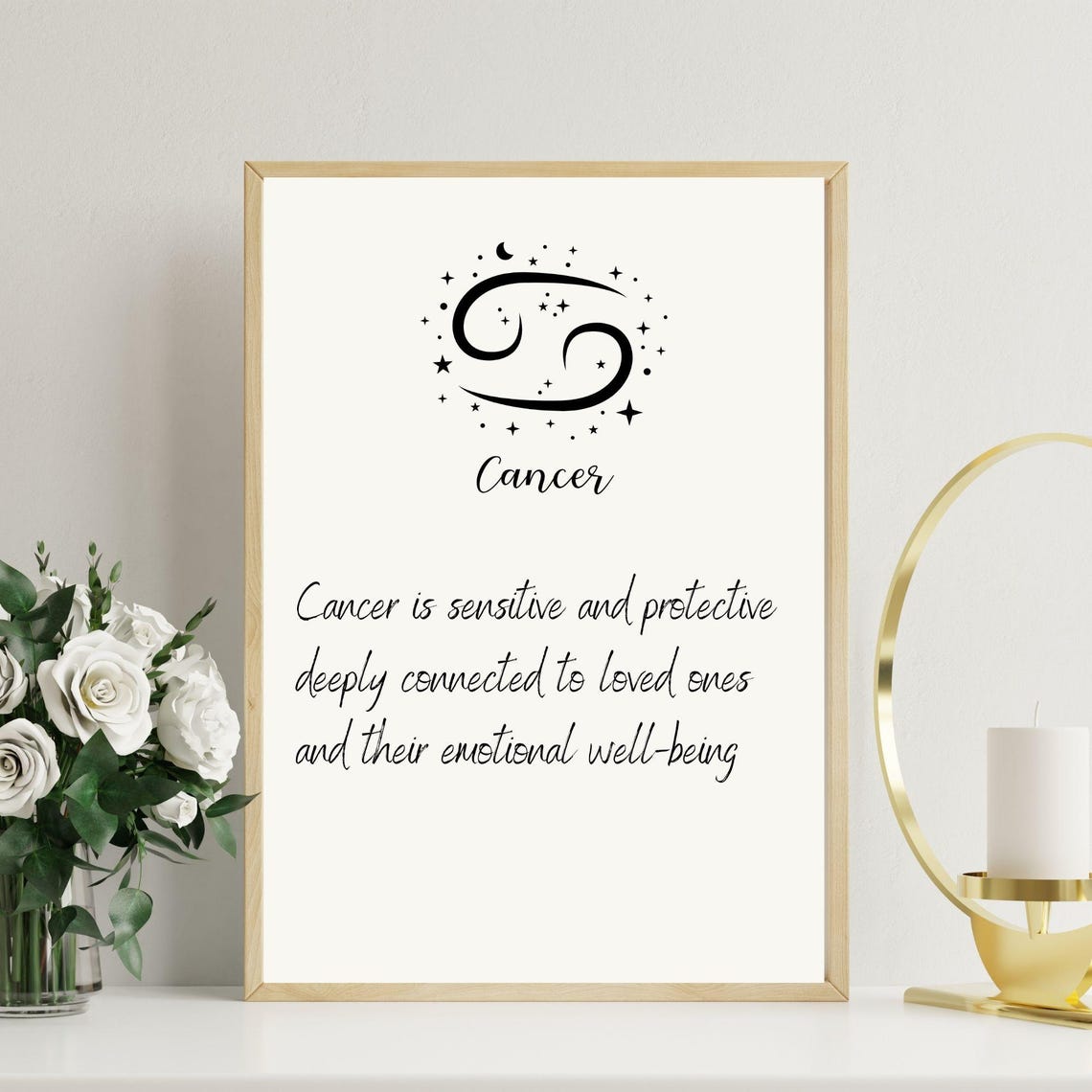 Cancer Zodiac Sign Minimalist Wall Art - Image 5