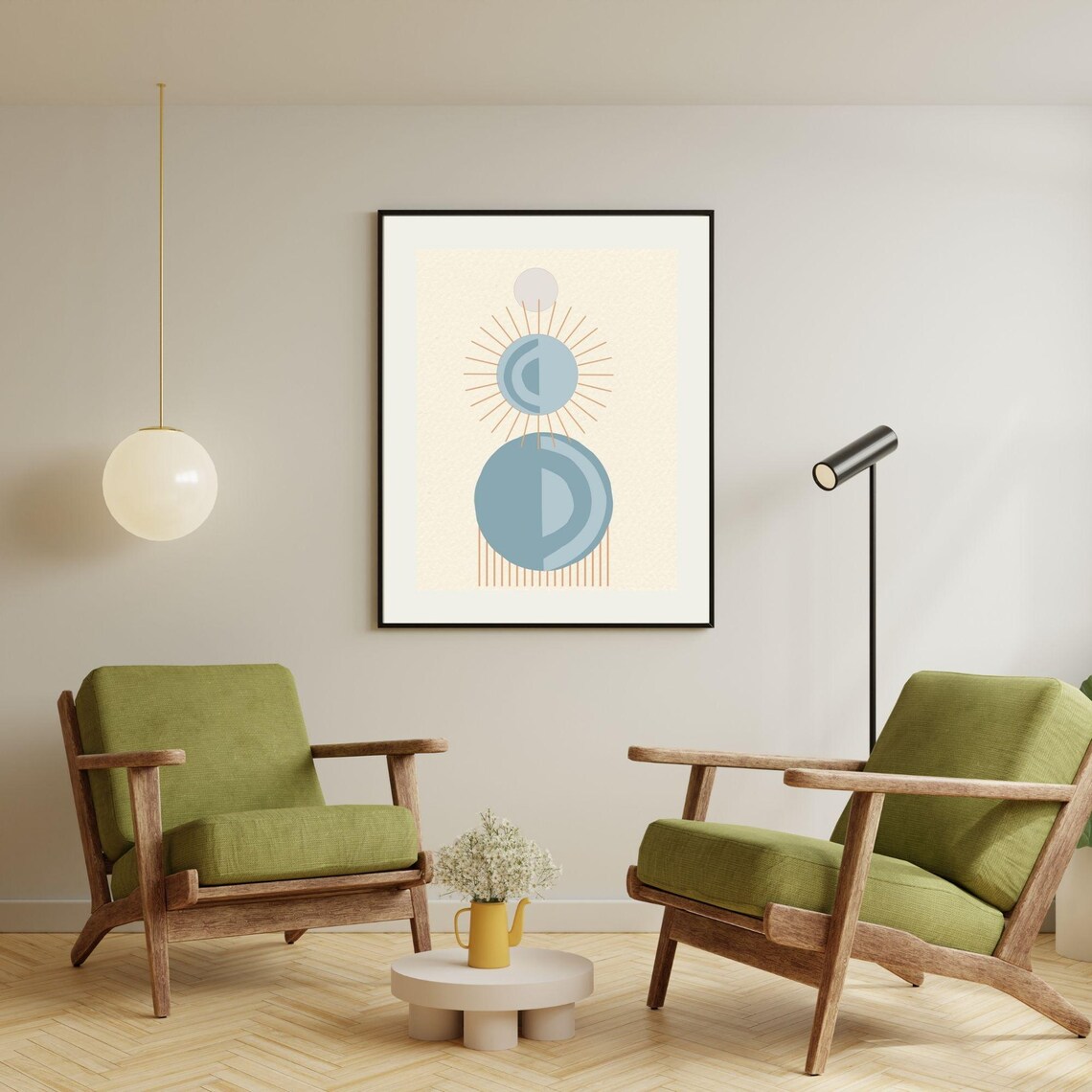 Abstract Boho Art Print, Organic Shapes - Image 7