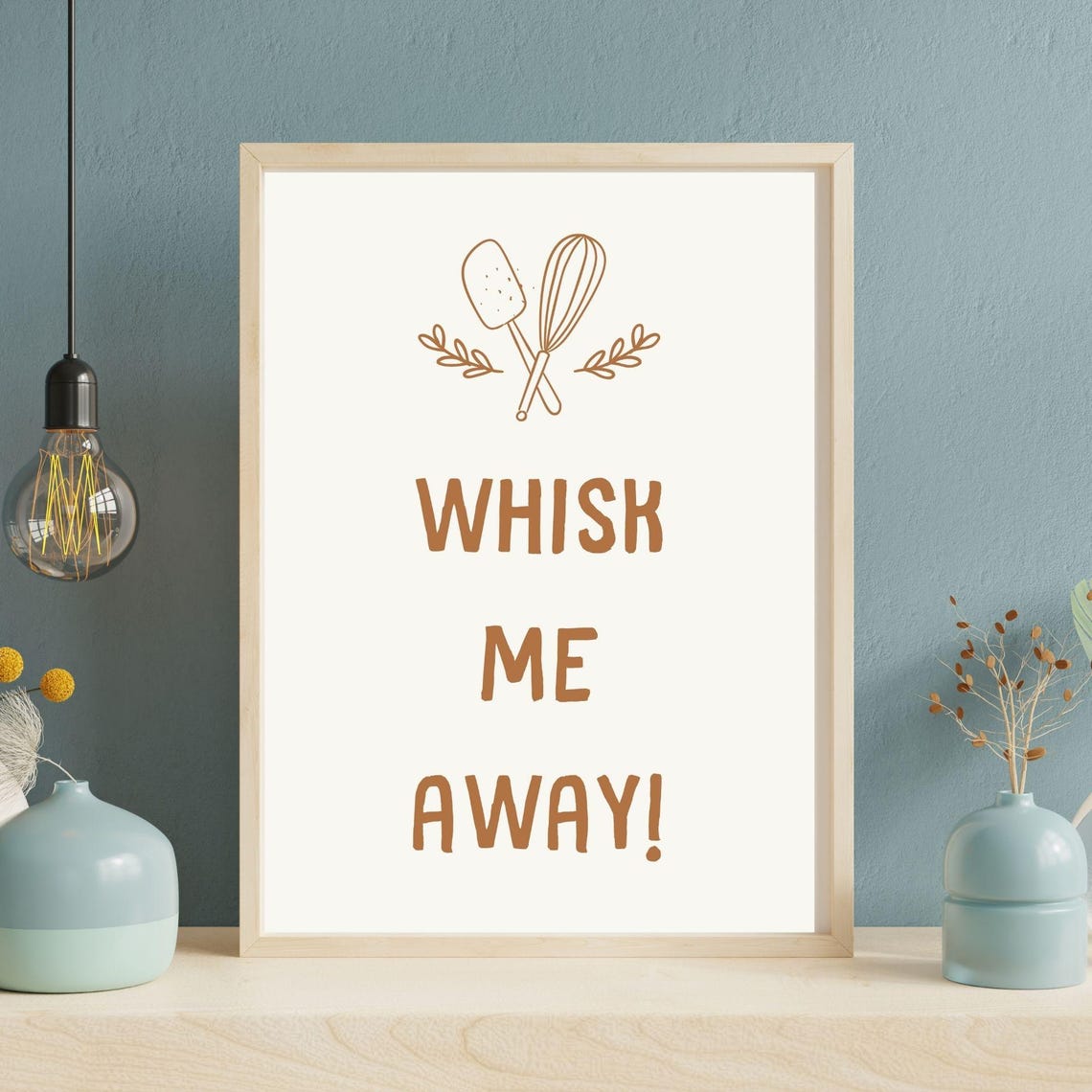 Whisk Me Away Fun Minimalist Kitchen Wall Art Aesthetic Wall Poster Art Cute Modern Wall Decor Fun Kitchen Decor - Image 4