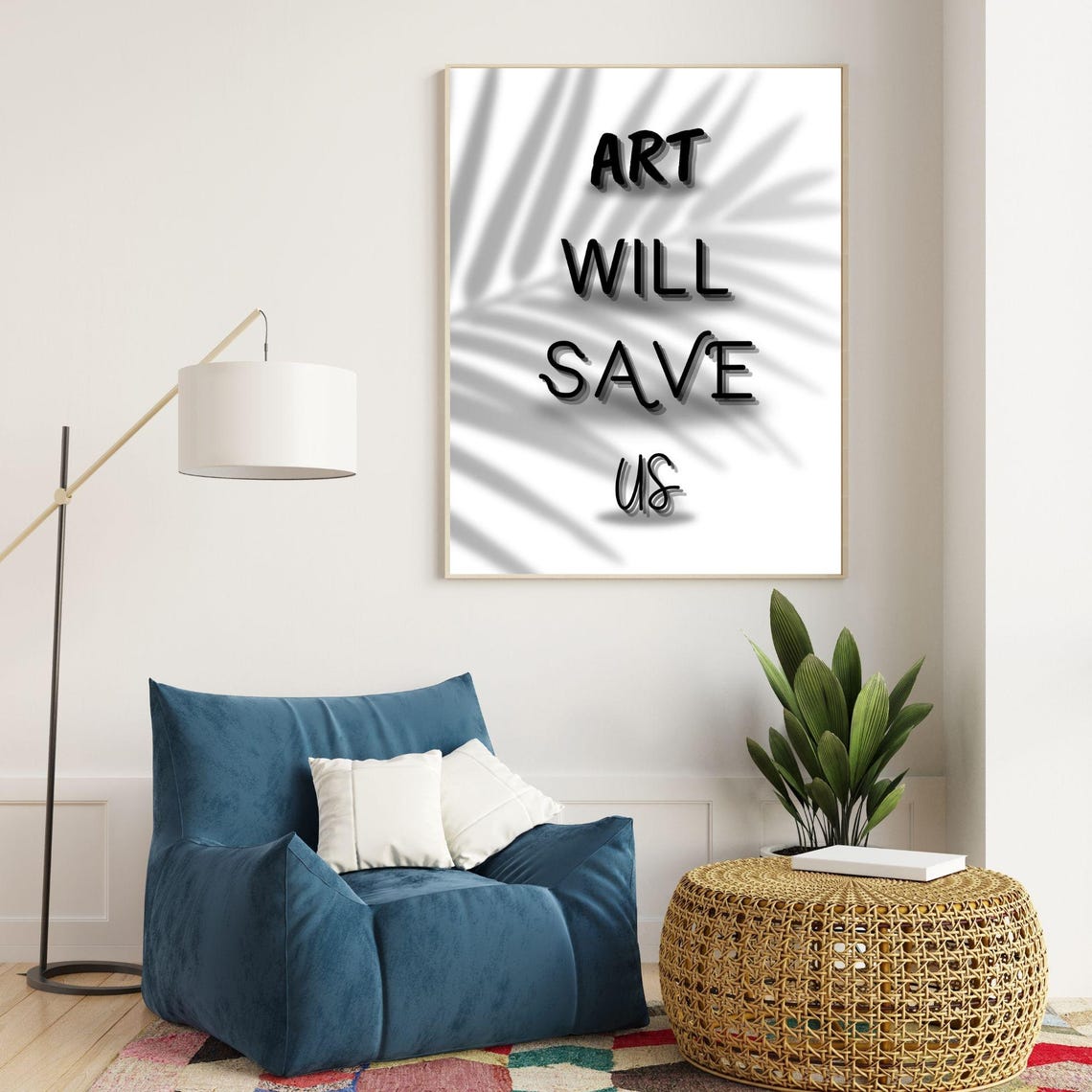 Art Will Save Us Minimalist Inspirational Design Motivational Art Wall Poster Art Lovers Decor - Image 4